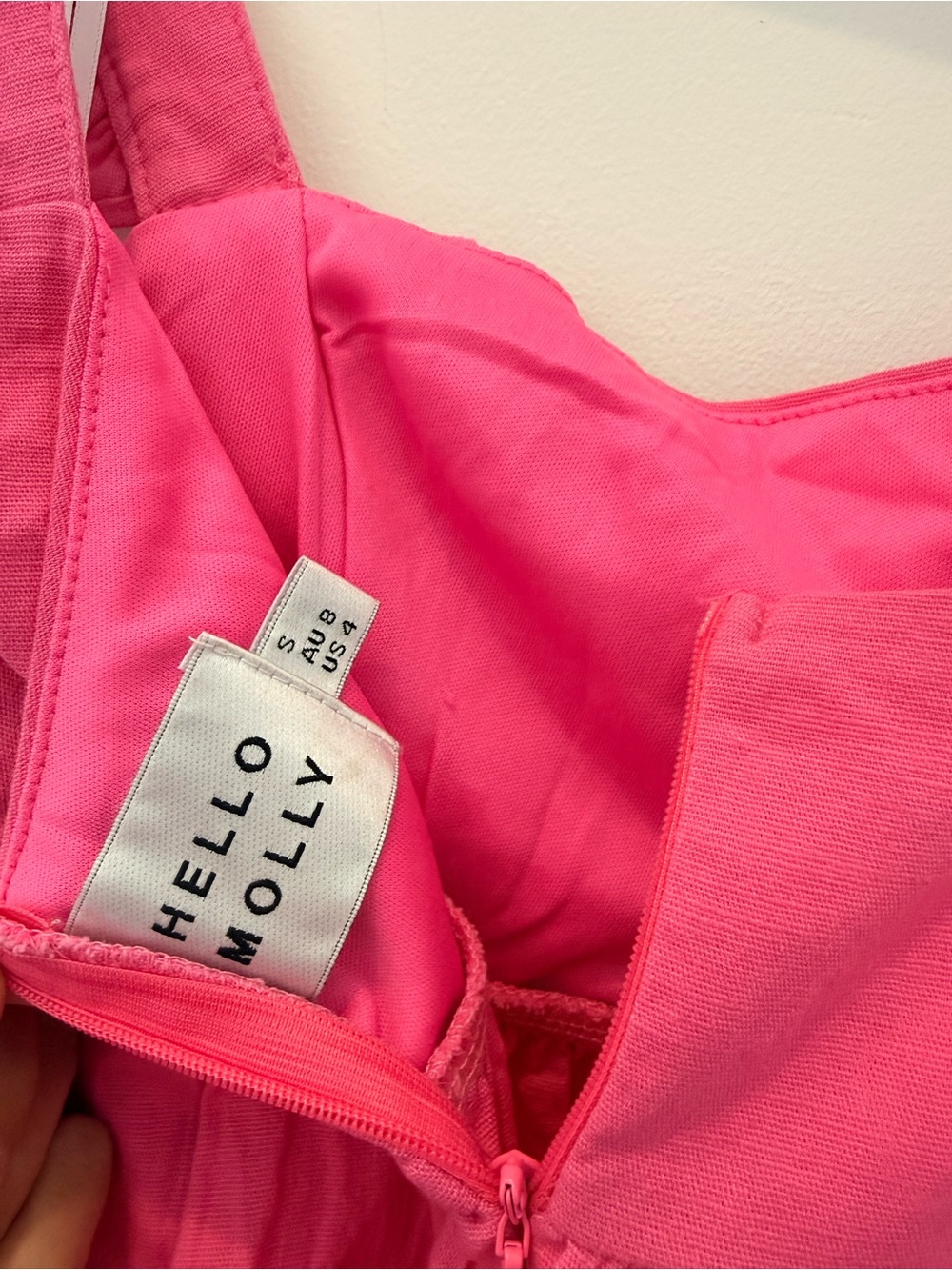 Hello Molly Hot Pink Ruffle Strap Dress - Picture 3 of 4